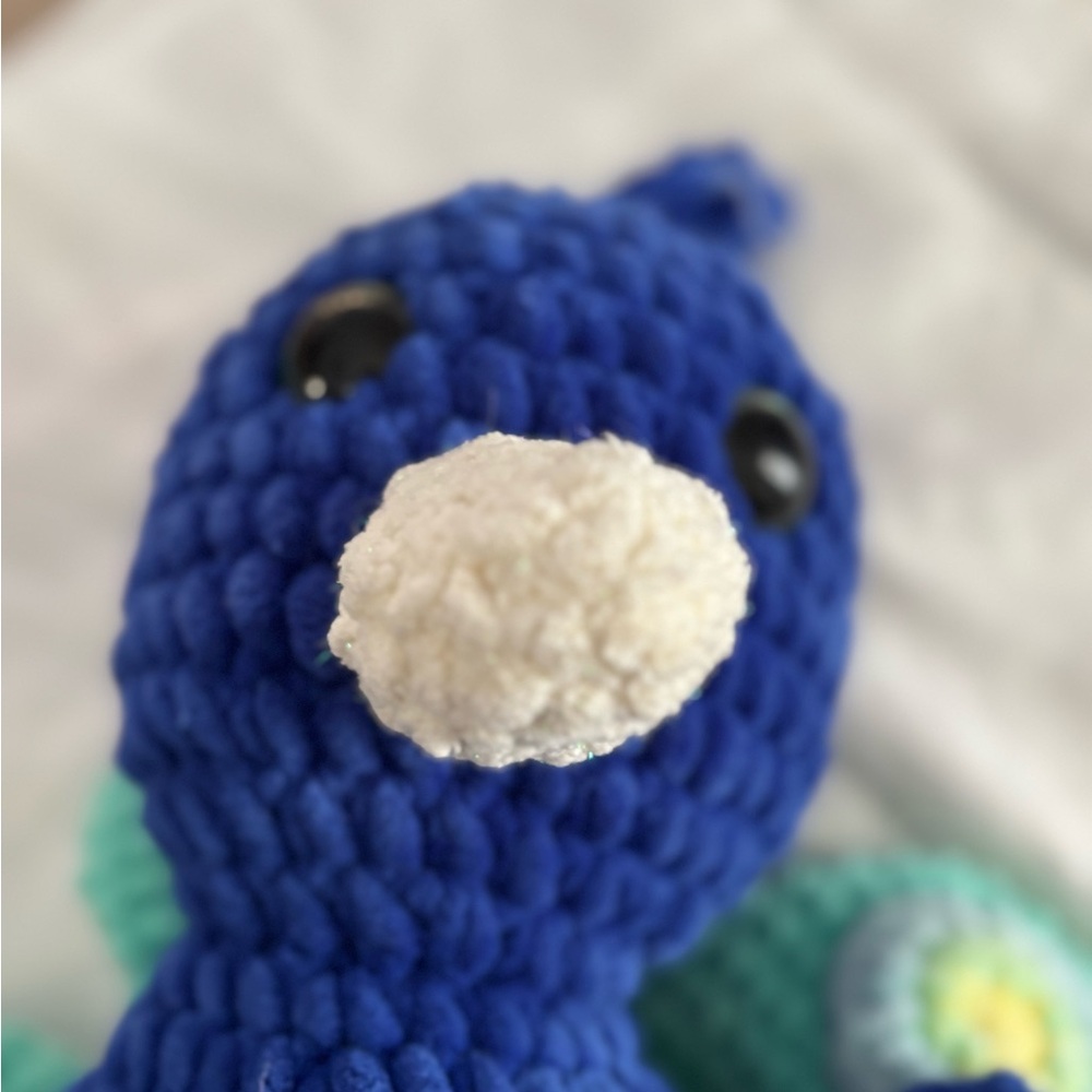 Blue and Green Plush Peacock Toy - Picture 5 of 15